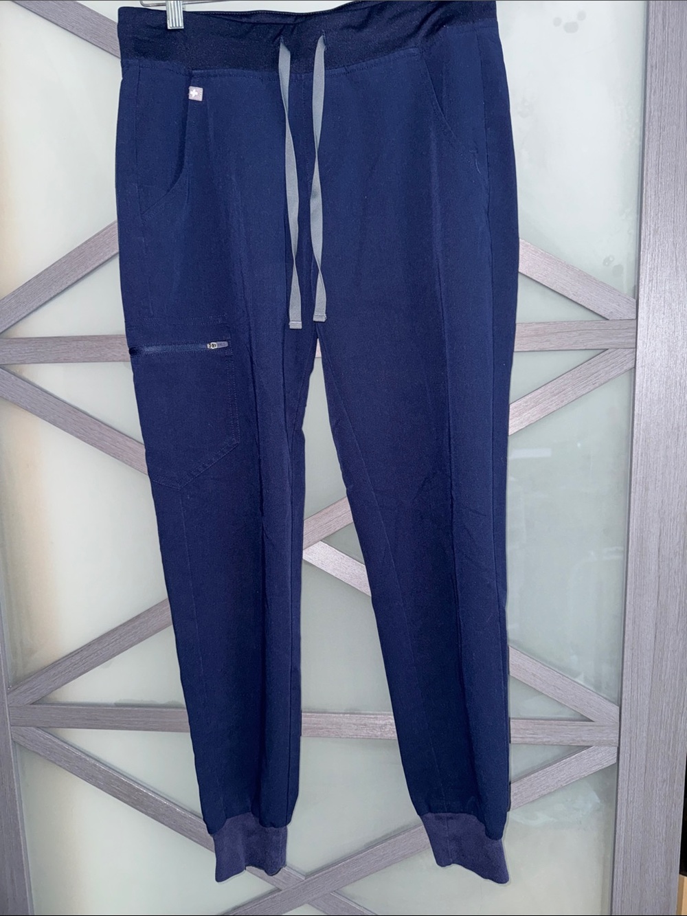 FIGS Zamora Jogger Scrub Pants Small Navy Blue Technical Collection Cargo